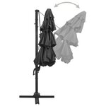 vidaXL Parasol de jardin à 4 niveaux avec mât en aluminium anthracite