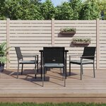 vidaXL Ensemble à manger de jardin 5 Pièces coussins résine tressée acier