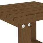 vidaXL Table d'appoint jardin marron miel 40x38x28 5cm bois massif pin