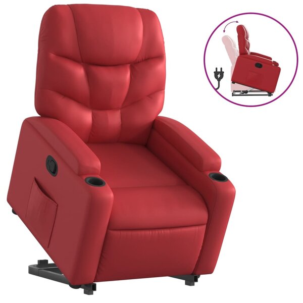 vidaXL Fauteuil inclinable Rouge Similicuir