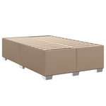 vidaXL Sommier à lattes de lit matelas cappuccino 120x190cm similicuir