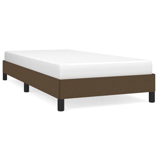 vidaXL Cadre de lit Marron foncé 100x200 cm Tissu