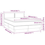 vidaXL Sommier à lattes de lit avec matelas Crème 140x200 cm Tissu