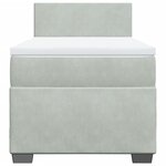 vidaXL Sommier à lattes de lit et matelas Gris clair 100x200cm Velours