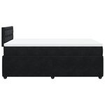 vidaXL Sommier à lattes de lit avec matelas noir 120x190 cm velours