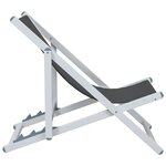 vidaXL Chaises de plage pliantes lot de 2 gris aluminium et textilène
