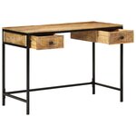 vidaXL Bureau 105x50x75 cm Bois massif Mangue