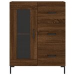 vidaXL Buffet haut Chêne marron 69 5x34x180 cm Bois d'ingénierie