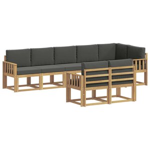 vidaXL Ensemble de canapés d'extérieur 8 Pièces Blanc et anthracite