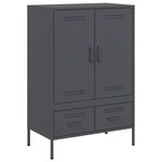 vidaXL Buffet haut anthracite 68x39x101 5 cm acier laminé à froid