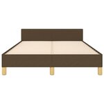vidaXL Cadre de lit avec tête de lit marron foncé 120x190 cm tissu