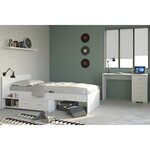 PARISOT Chambre enfant complète 2 pièces - Lit + bureau - Style essentiel - blanc