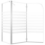 vidaXL Enclos de bain 120x68x130 cm verre trempé rayures