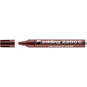 Marqueur Permanent 2200C Corps Aluminium Marron 1-5 mm EDDING
