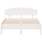 vidaXL Cadre de lit sans matelas blanc 120x190 cm bois de pin massif