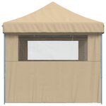 vidaXL Tente de réception pliable escamotable avec 3 parois latérales