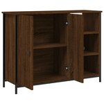 vidaXL Buffet chêne marron 100x33x75 cm bois d'ingénierie