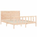 vidaXL Cadre de lit avec tête de lit 160x200 cm bois massif