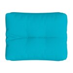 vidaXL Coussin de palette turquoise 50x40x12 cm tissu