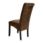Lot de 2 chaises de salle à manger salon cuisine design aspect cuir marron foncé 1908012