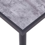 vidaXL Table à manger Noir et gris béton 160x80x75 cm MDF