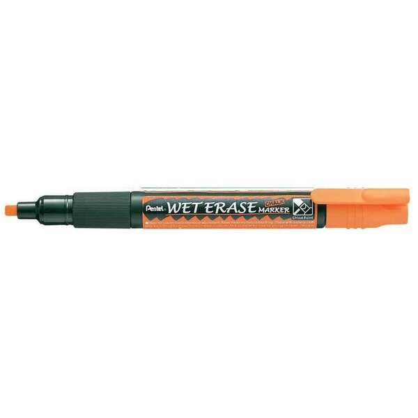 Marqueur 'wet erase smw26'  pointe biseautée  orange pentel