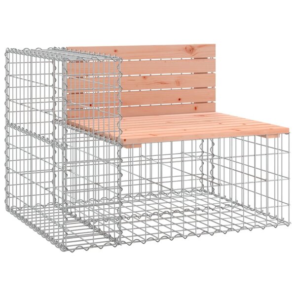 vidaXL Banc jardin design gabion 92x71x65 5 cm bois massif de douglas