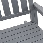 vidaXL Chaise à bascule de jardin Gris clair 70x92x108 cm HDPE