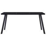 vidaXL Table à manger Noir 180x90x75 cm Verre trempé