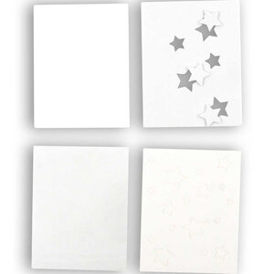 Carte double shaker Etoiles Carte à paillette 14cm