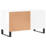 vidaXL Armoire à disques blanc brillant 85x38x48 cm bois d'ingénierie