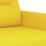 vidaXL Ensemble de canapés 3 Pièces avec coussins Jaune clair Tissu