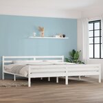 vidaXL Cadre de lit Blanc Bois massif 200x200 cm