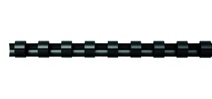 Pack 25 Baguettes à Relier Plastique 21 Anneaux A4 10 mm Noir FELLOWES