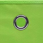 vidaXL Boîtes de rangement avec couvercles 10Pièces Vert 32x32x32cm Tissu