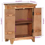 vidaXL Buffet 55x33x75 cm bois massif d'acacia et bois de récupération
