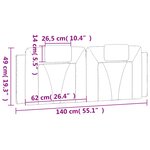 vidaXL Coussin de tête de lit marron 140 cm similicuir