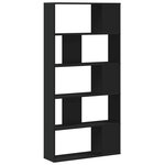 vidaXL Bibliothèque 5 niveaux noir 80 5x23 5x162 5 cm bois ingénierie