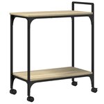 vidaXL Chariot de cuisine chêne sonoma 60 5x31x72 5 cm bois ingénierie