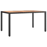 vidaXL Ensemble à manger de jardin coussins 7 Pièces noir résine tressée