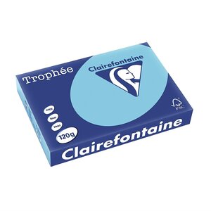 Ramette 250 Feuilles Papier 120g A4 210x297 mm Certifié FSC Bleu alizé TROPHÉE