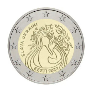 2 euros commémorative Estonie 2022 - Ukraine et Liberté.