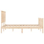 vidaXL Cadre de lit avec tête de lit 140x200 cm bois massif