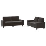 vidaXL Ensemble de canapés 2 Pièces noir tissu