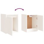 vidaXL Meubles TV 8 Pièces Blanc Bois massif de pin