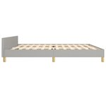 vidaXL Cadre de lit avec tête de lit Gris clair 200x200 cm Tissu