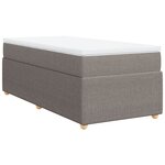 vidaXL Sommier à lattes de lit avec matelas Taupe 100x200 cm Tissu