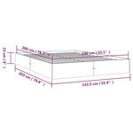 vidaXL Cadre de lit sans matelas bois massif 140x200 cm