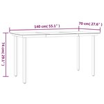 vidaXL Ensemble à manger de jardin 7 Pièces noir textilène et acier