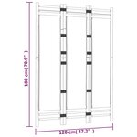 vidaXL Cloison de séparation pliante 3 panneaux 120 cm Bambou et toile